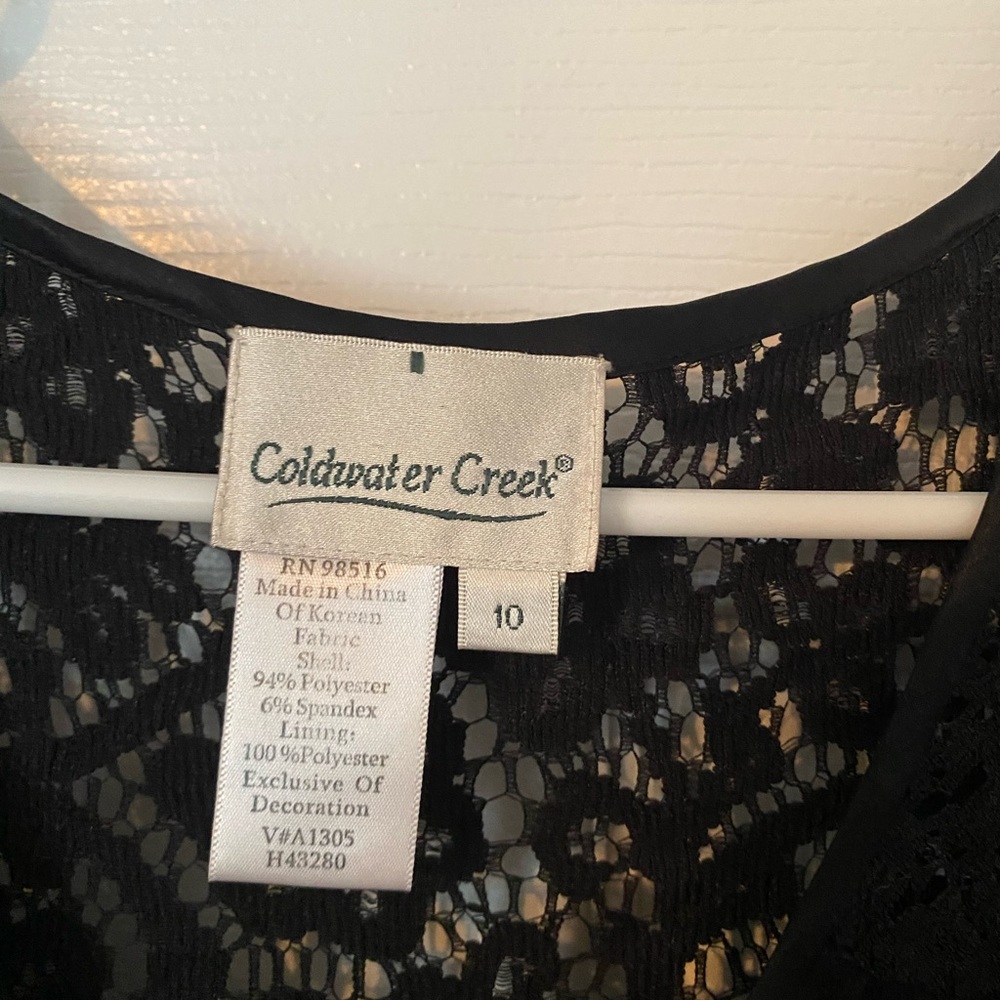 Black Coldwater Creek dress, Size 10 - Picture 2 of 5